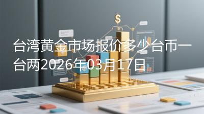 台湾黄金市场报价多少台币一台两2026年03月17日