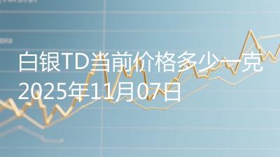 白银TD当前价格多少一克2025年11月07日