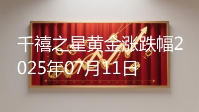 千禧之星黄金涨跌幅2025年07月11日