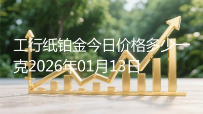 工行纸铂金今日价格多少一克2026年01月13日