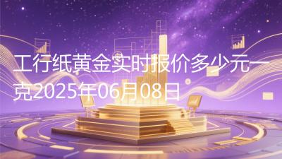 工行纸黄金实时报价多少元一克2025年06月08日