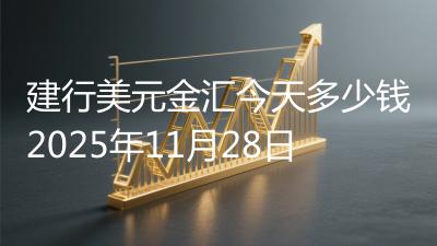 建行美元金汇今天多少钱2025年11月28日