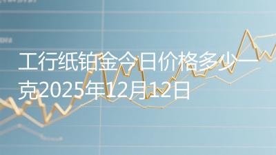 工行纸铂金今日价格多少一克2025年12月12日