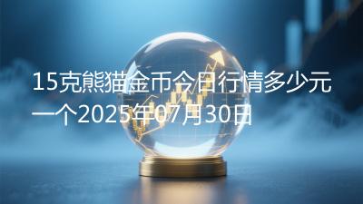 15克熊猫金币今日行情多少元一个2025年07月30日