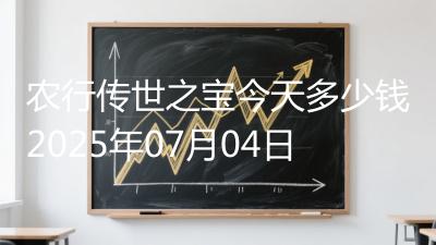 农行传世之宝今天多少钱2025年07月04日