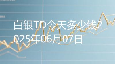 白银TD今天多少钱2025年06月07日