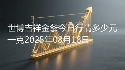 世博吉祥金条今日行情多少元一克2025年08月18日