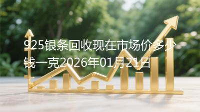 925银条回收现在市场价多少钱一克2026年01月21日