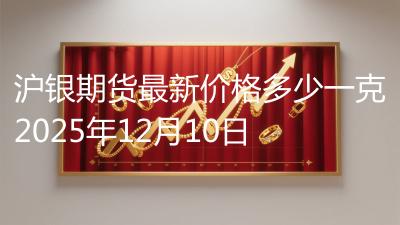 沪银期货最新价格多少一克2025年12月10日