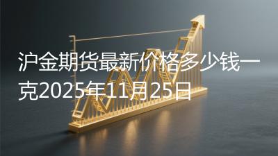 沪金期货最新价格多少钱一克2025年11月25日