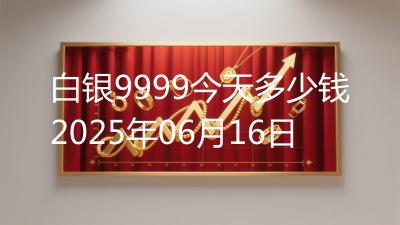 白银9999今天多少钱2025年06月16日