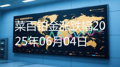 菜百铂金涨跌幅2025年06月04日