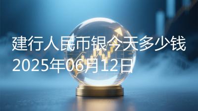 建行人民币银今天多少钱2025年06月12日