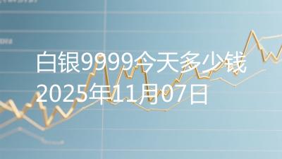 白银9999今天多少钱2025年11月07日