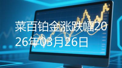 菜百铂金涨跌幅2026年03月26日