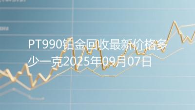 PT990铂金回收最新价格多少一克2025年09月07日