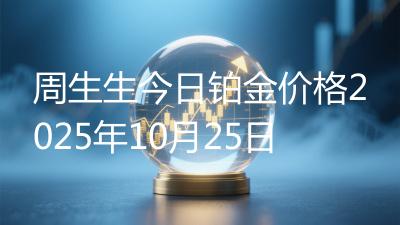 周生生今日铂金价格2025年10月25日