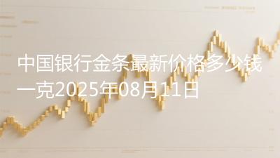 中国银行金条最新价格多少钱一克2025年08月11日