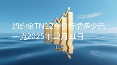 纽约金TN12今日行情多少元一克2025年12月31日