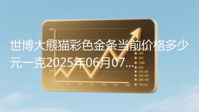 世博大熊猫彩色金条当前价格多少元一克2025年06月07日