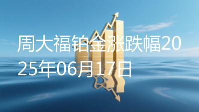 周大福铂金涨跌幅2025年06月17日
