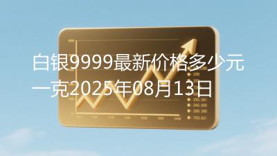 白银9999最新价格多少元一克2025年08月13日