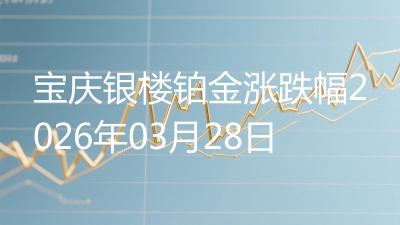 宝庆银楼铂金涨跌幅2026年03月28日