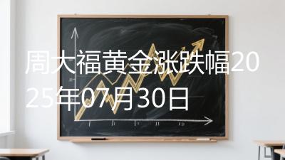 周大福黄金涨跌幅2025年07月30日