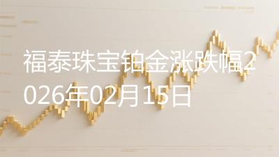福泰珠宝铂金涨跌幅2026年02月15日