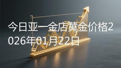 今日亚一金店黄金价格2026年01月22日