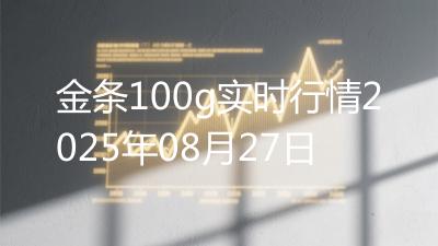 金条100g实时行情2025年08月27日