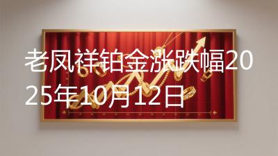 老凤祥铂金涨跌幅2025年10月12日