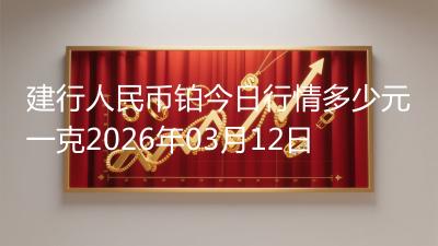 建行人民币铂今日行情多少元一克2026年03月12日