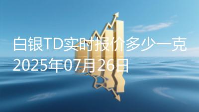 白银TD实时报价多少一克2025年07月26日
