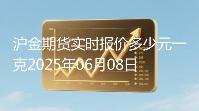 沪金期货实时报价多少元一克2025年06月08日