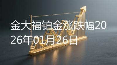 金大福铂金涨跌幅2026年01月26日