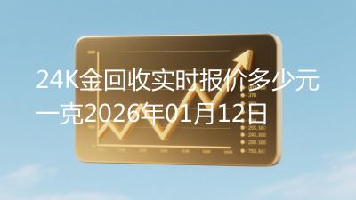 24K金回收实时报价多少元一克2026年01月12日