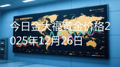今日金大福黄金价格2025年12月26日