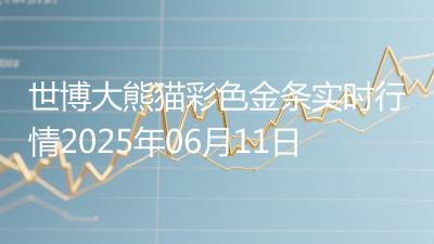 世博大熊猫彩色金条实时行情2025年06月11日