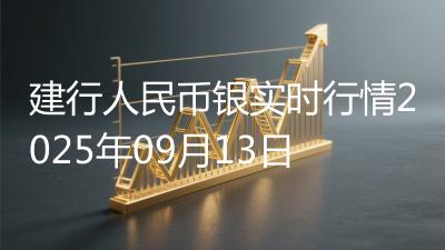 建行人民币银实时行情2025年09月13日
