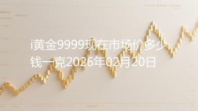 i黄金9999现在市场价多少钱一克2026年02月20日