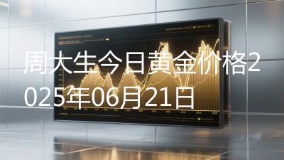 周大生今日黄金价格2025年06月21日