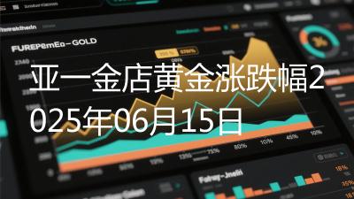 亚一金店黄金涨跌幅2025年06月15日