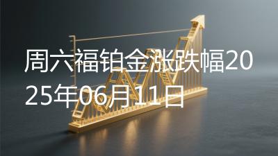 周六福铂金涨跌幅2025年06月11日