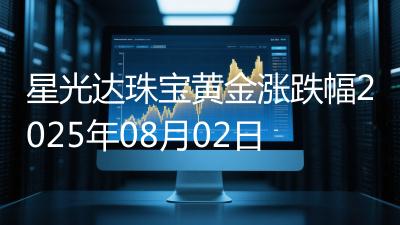 星光达珠宝黄金涨跌幅2025年08月02日