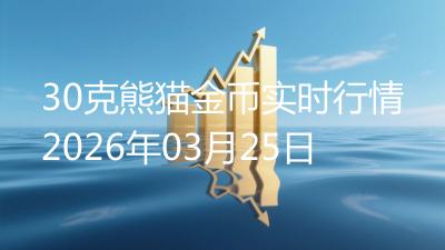 30克熊猫金币实时行情2026年03月25日