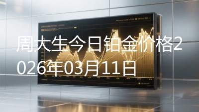 周大生今日铂金价格2026年03月11日