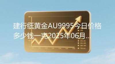 建行纸黄金AU9995今日价格多少钱一克2025年06月27日