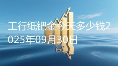 工行纸钯金今天多少钱2025年09月30日