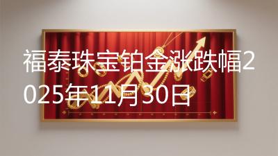 福泰珠宝铂金涨跌幅2025年11月30日